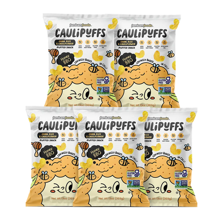 Arrangement of 5 large packs of CauliPuffs Habanero Ranch