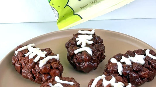 Close up of chocolate football treats