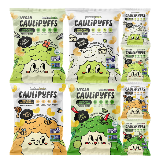 Fall bundle showing assorted packs of Caulipuffs